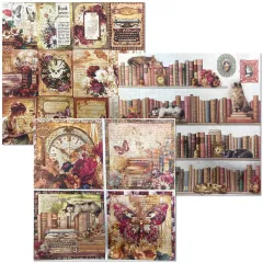 Book Lovers - 6x6 Deluxe Paper - Copper & Vellum