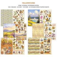 Yellowstone - A4 Junk Journal Ephemera Book