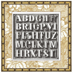 Typographic - 6x6 Deluxe Paper - Pearl Copper & Vellum