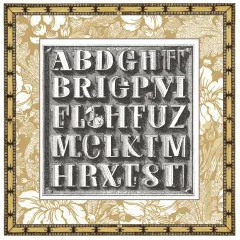 Typographic - 6x6 Deluxe Paper - Pearl Copper & Vellum