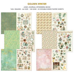 Golden Winter - A4 Junk Journal Ephemera Book