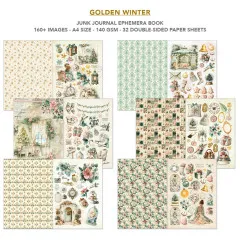 Golden Winter - A4 Junk Journal Ephemera Book