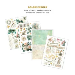 Golden Winter - A4 Junk Journal Ephemera Book