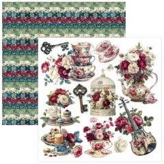 Bohemian Burgundy - 6x6 Fussy Cut Pad