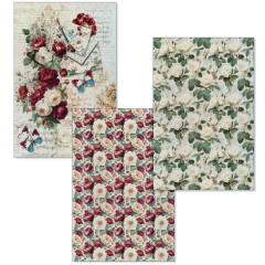 Bohemian Burgundy - A4 Deluxe Paper - Silver & Vellum Dual Pack Mixed