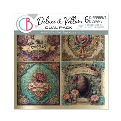 The Chocolate Factory - 6x6 Deluxe Paper - Silver & Vellum
