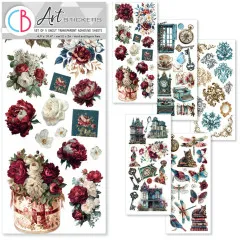 Bohemian Burgundy - Transparent Adhesive Sheets