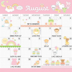 Baby Girl First Year Calendar Kit