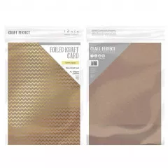 Tonic Foiled Kraft Card - Golden Zigzag