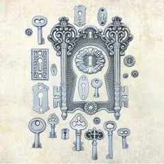 Finnabair Decor Moulds - Locks and Keys