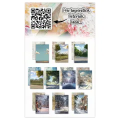 A6 Design Paper Nr. 35 - Weathered Wanderings - Snowfall & Stains