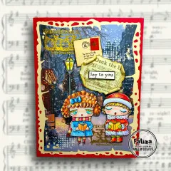 A6 Design Paper Nr. 35 - Weathered Wanderings - Snowfall & Stains