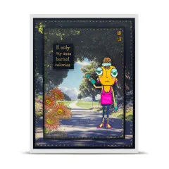 A6 Design Paper Nr. 35 - Weathered Wanderings - Snowfall & Stains