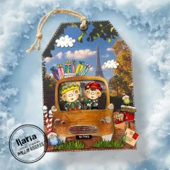 A5 Design Paper Nr. 37 - Weathered Wanderings - Sunset Splashes