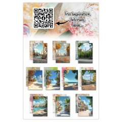 A5 Design Paper Nr. 37 - Weathered Wanderings - Sunset Splashes