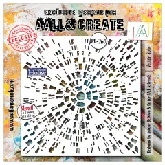 Stencil Nr. 260 - 6x6 - Energy in Orbit - Vector Spin