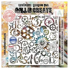 Stencil Nr. 269 - 6x6 - Steamheart Field - Clockspire by Autour De Mwa & Co