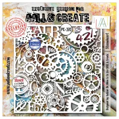 Stencil Nr. 270 - 6x6 - Steamheart Field - Steamheart by Autour De Mwa & Co