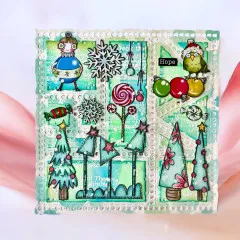 Clear Stamps Nr. 1319 - Twinkles & Tidings - Carols and Cancellations