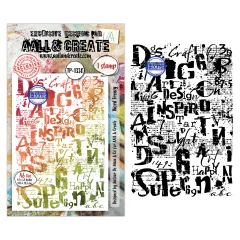 Clear Stamps Nr. 1330 - Scribble Away - Word Frenzy by Autour De Mwa & Co