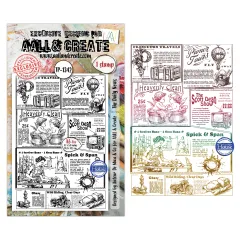 Clear Stamps Nr. 1342 - Geometric Gazette - The Daily News by Autour De Mwa & Co