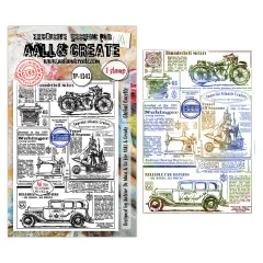 Clear Stamps Nr. 1343 - Geometric Gazette - Global Gazette by Autour De Mwa & Co