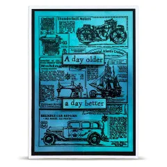 Clear Stamps Nr. 1343 - Geometric Gazette - Global Gazette by Autour De Mwa & Co