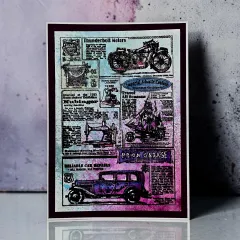 Clear Stamps Nr. 1343 - Geometric Gazette - Global Gazette by Autour De Mwa & Co
