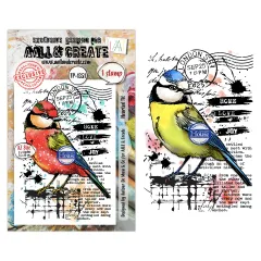 Clear Stamps Nr. 1351 - Hearted Nature - Hearted Tit by Autour De Mwa & Co