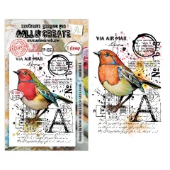 Clear Stamps Nr. 1353 - Hearted Nature - Mailbird A by Autour De Mwa & Co