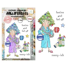 Clear Stamps Nr. 1386 - Season Of Sparkle - Holi-Done Dee by Janet Klein