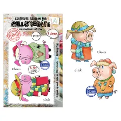 Clear Stamps Nr. 1387 - Season Of Sparkle - Holiday Pigs by Janet Klein