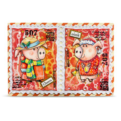 Clear Stamps Nr. 1387 - Season Of Sparkle - Holiday Pigs by Janet Klein