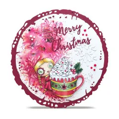 Clear Stamps Nr. 1388 - Season Of Sparkle - Hug In A Mug by Janet Klein