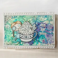 Clear Stamps Nr. 1388 - Season Of Sparkle - Hug In A Mug by Janet Klein