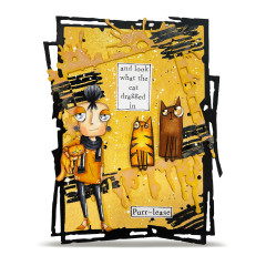 Clear Stamps Nr. 1438 - Dee Infiltered - Purr-plexed Dee by Janet Klein