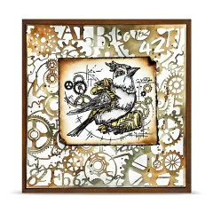 Clear Stamps Nr. 1452 - Gearlight Core - Gearfeather by Autour De Mwa & Co