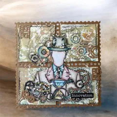 Clear Stamps Nr. 1456 - Gearlight Core - Faceless Time by Autour De Mwa & Co