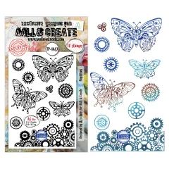 Clear Stamps Nr. 1462 - Cercle De Couleurs - Papillons by Azoline