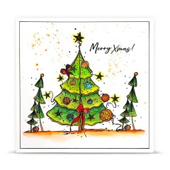 Clear Stamps Nr. 1471 - Dreaming Carols - Floating Fir by Soizic