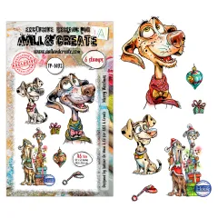 Clear Stamps Nr. 1493 - Festive Friends - Merry Woofmas by Autour De Mwa & Co