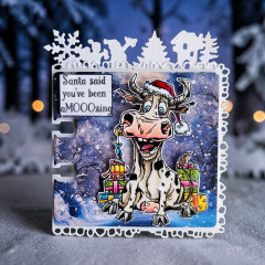 Clear Stamps Nr. 1496 - Festive Friends - Moo-ry Christmas! by Autour De Mwa & Co