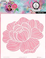 Art By Marlene - Mask / Stencil - Floral Lines