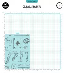 Studio Light - Art By Marlene - Clear Stamps - Playing Card Men