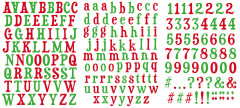 Arden Creative Studio - Alphabet Stickers - Vintage Christmas