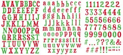 Arden Creative Studio - Alphabet Stickers - Vintage Christmas