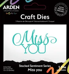 Arden Creative Studio - Craft Dies - Sentiment Series - Stacked Miss You Arden Creative Studio - Craft Dies - Sentiment Series - Stacked Miss You