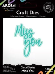 Arden Creative Studio - Craft Dies - Sentiment Cloud - Miss You
