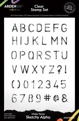 Arden Creative Studio - Clear Stamps - Maker Series - Sketchy Alpha