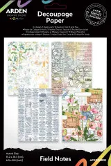 Arden Creative Studio - Decoupage Paper - Field Notes